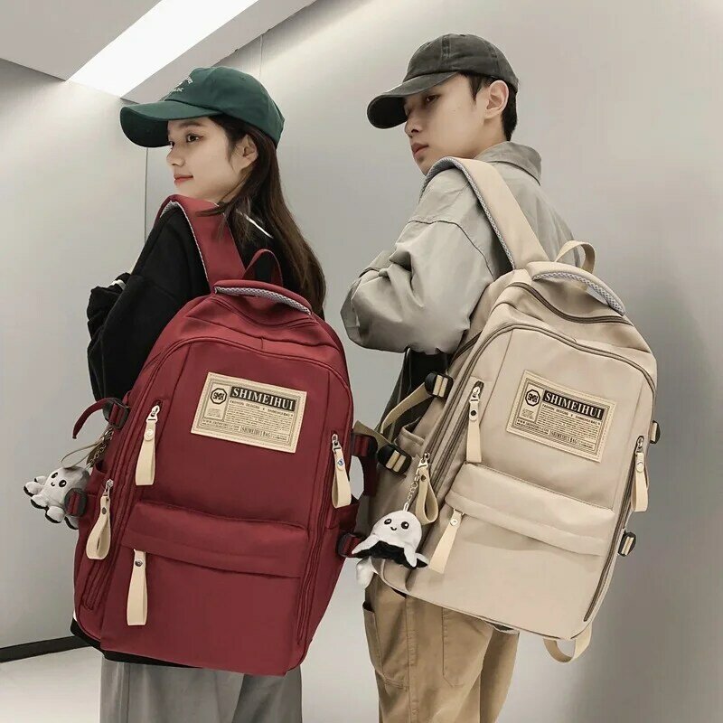 2023 new large capacity backpack male and female students the same leisure travel computer backpack