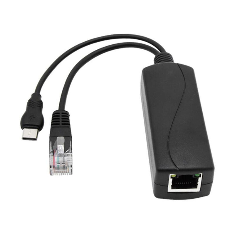 Répartiteur PoE USB Type-C vers Ethernet 48V vers 5V, RJ45 femelle, pour Raspberry Pi