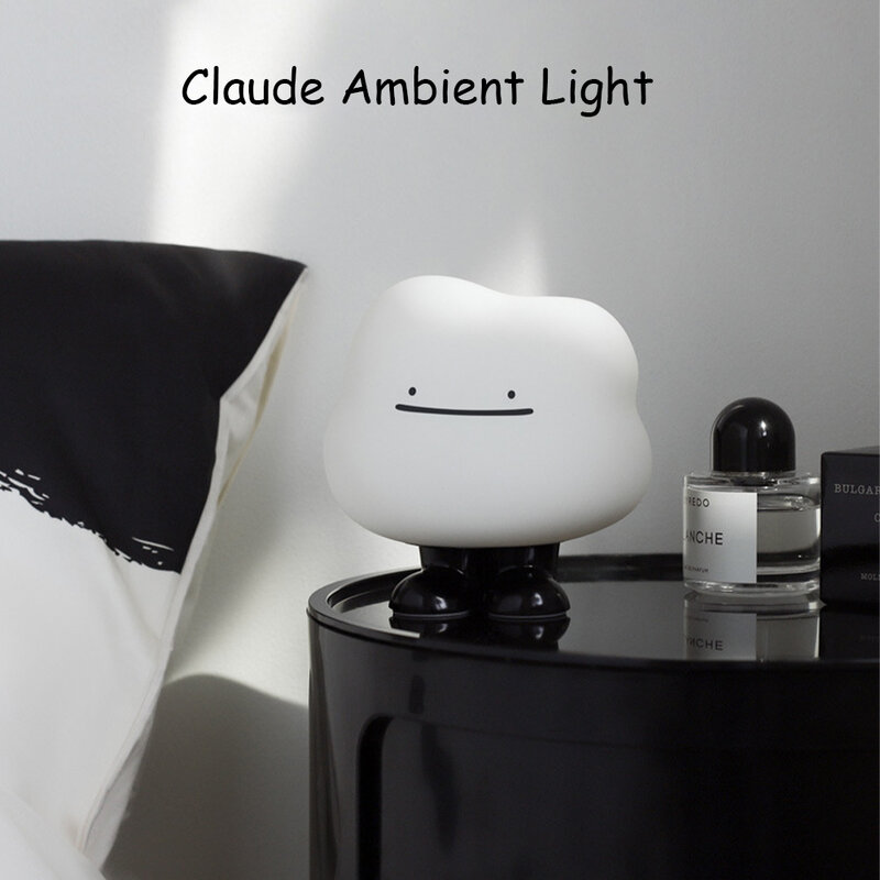Cartoon Cloud Night Light USB Rechargeable LED Table Lamp Soft Lighting Bedroom Decor Atmosphere Lamp For Kids Teens
