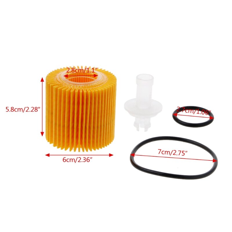 Light Weight Car Vehicle Oil Petrol Filter Engine for Prius Easy to Install