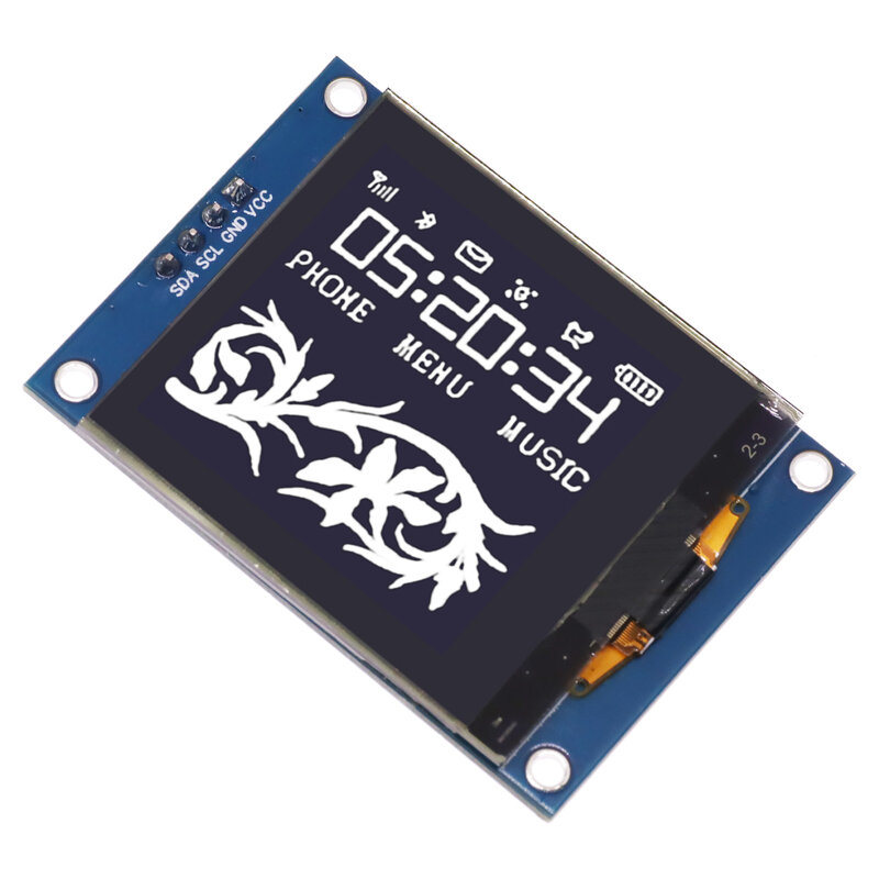 Módulo de pantalla de protección OLED SH1107, controlador IIC, 4 pines, blanco para Raspberry Pi, STM32, Arduino, 1,5 pulgadas, 1,5x128, nuevo