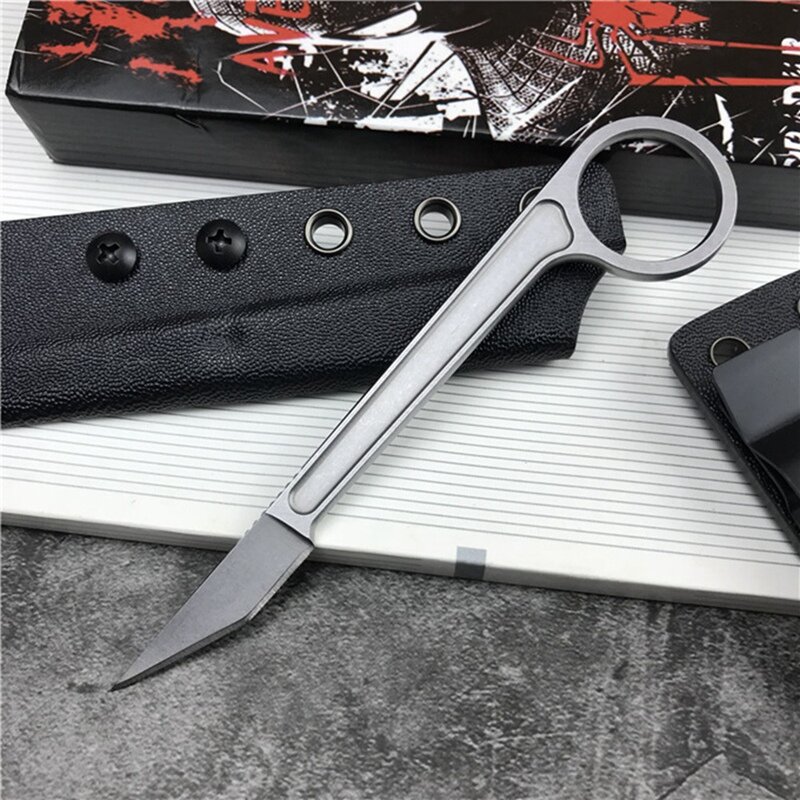 Outdoor Mini nóż na szyję z brelokiem K taktyczne noże survivalowe narzędzie ratownicze Camping