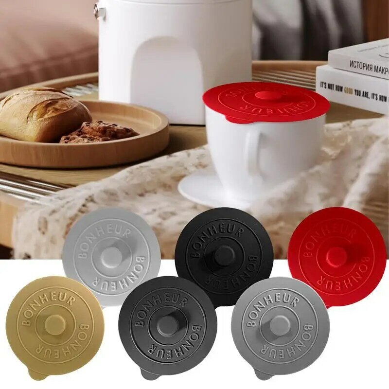 Dust Proof Mugs Cover Reusable Beverage Can Covers Beverage Can Lids Round Silicone Storage Lids Replacement Mugs Can Cover