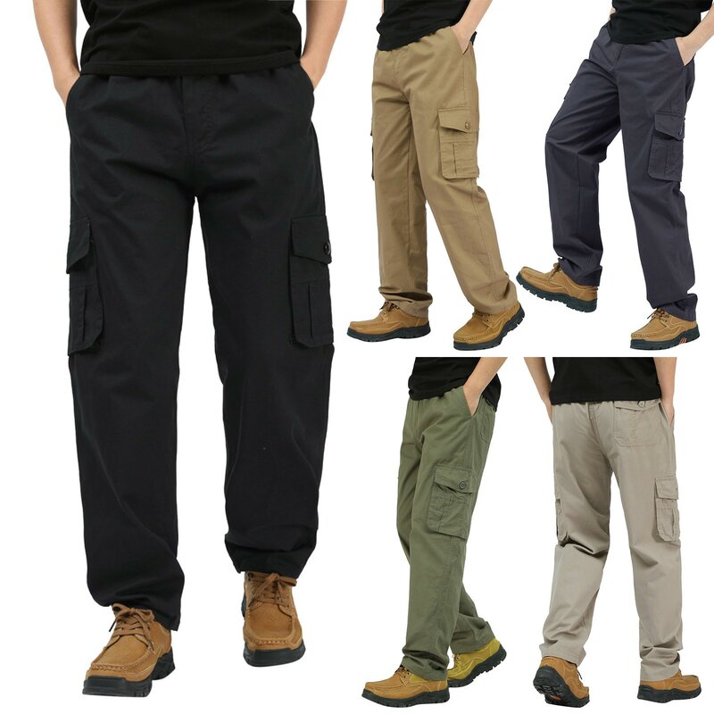 Men'S Casual Sweatpants Soft Sports Pants Jogging Wear Fashion Running Trousers Loose Long Cargo Pants Plus Size Outfit 2024