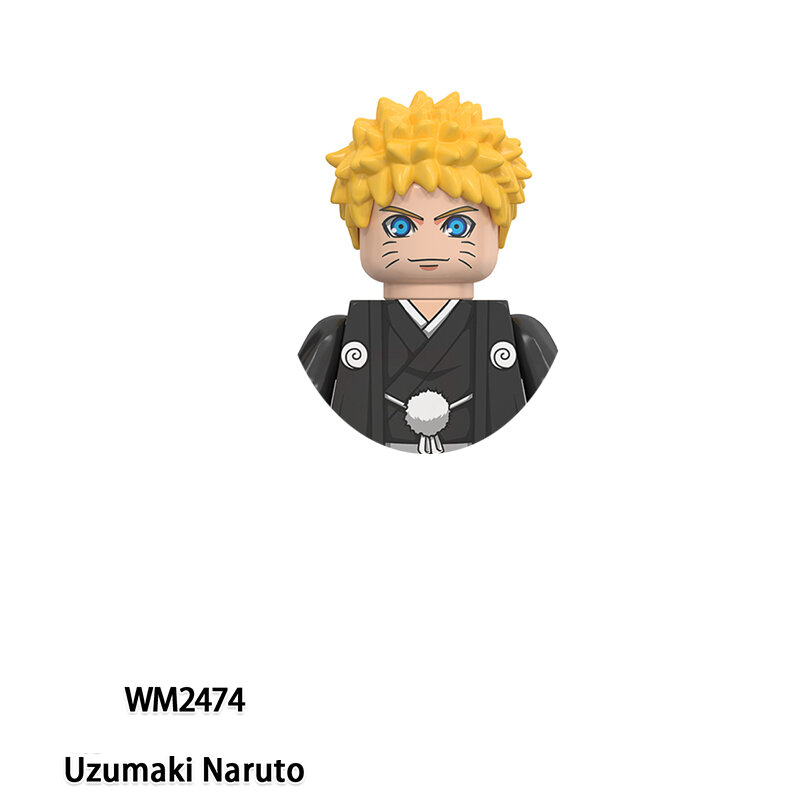 WM6152 Naruto Sasuke Hinata blok bangunan batu bata mainan aksi Mini figur merakit blok hadiah anak-anak Boruto