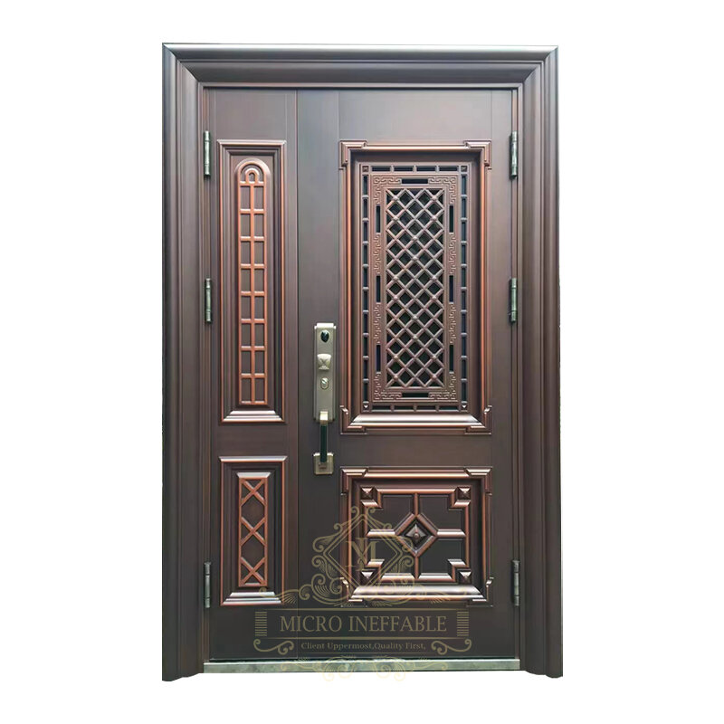 Wysokiej jakości klasyczny design Inne metalowe stalowe drzwi wejściowe zewnętrzne drzwi wejściowe do domu