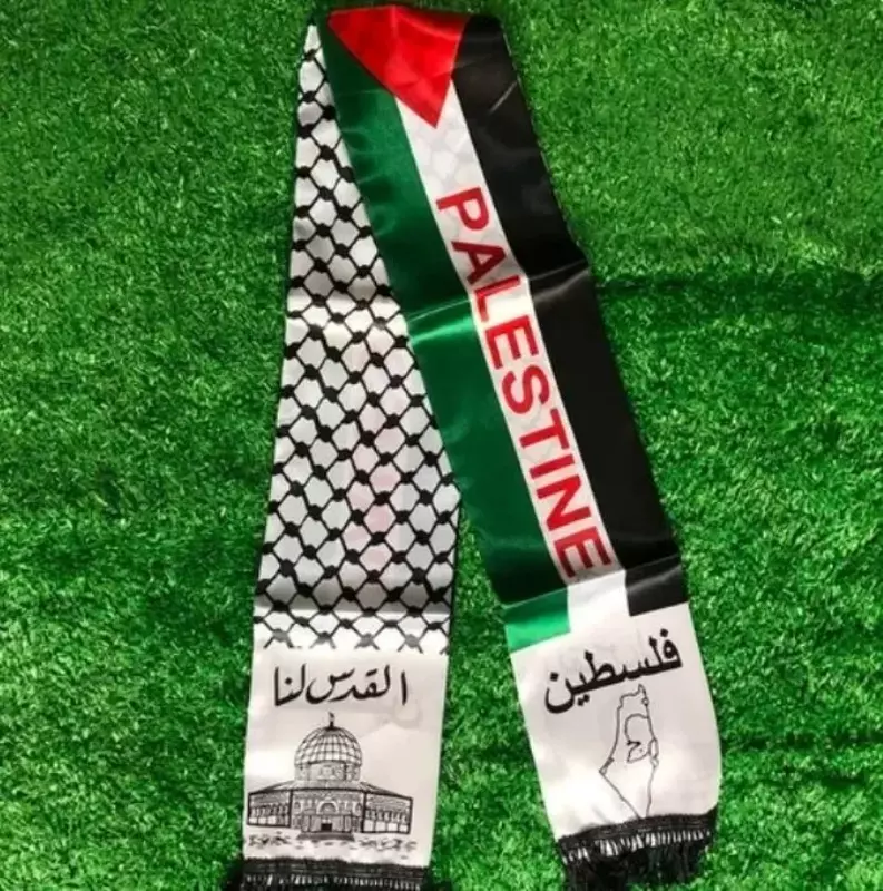 Fashion Palestine Scarf Colorful Palestine Flag Scarf Hanging Neck Wedding Decoration Size 14cm*130cm