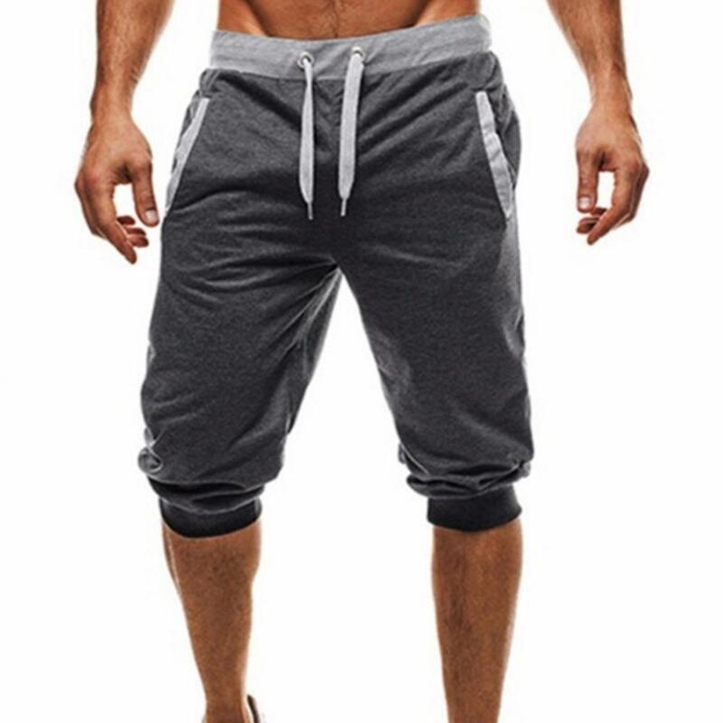 Męskie spodnie letnie spodnie haremowe spodenki sportowe spodnie dresowe sznurkiem spodnie do joggingu odzież sportowa Slim Fit czarny Jogger do codziennej pracy