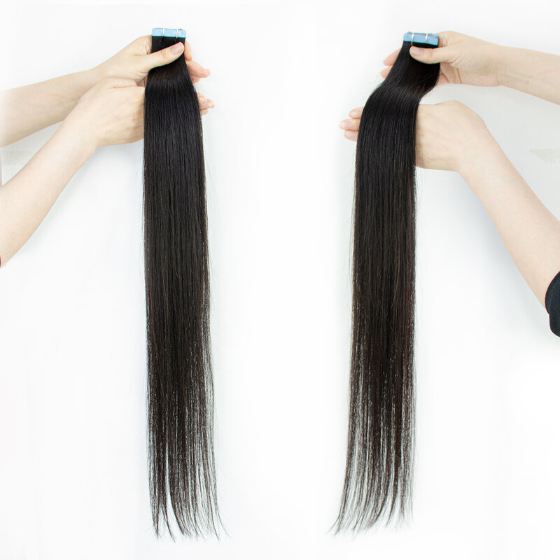 30-дюймовая лента для длинных волос для наращивания, человеческие волосы, искусственная Реми, шелковая прямая лента для наращивания волос, Реми-кожа, лента для наращивания волос, 20 шт.