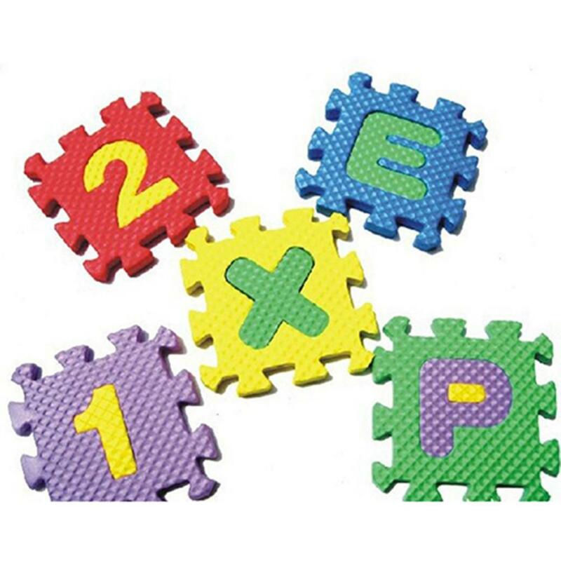 36 Pcs/Set Child Kids Play Mats Split Joint 26 Alphabet A - Z Number EVA Puzzle Foam Teaching Mats Toy for Baby