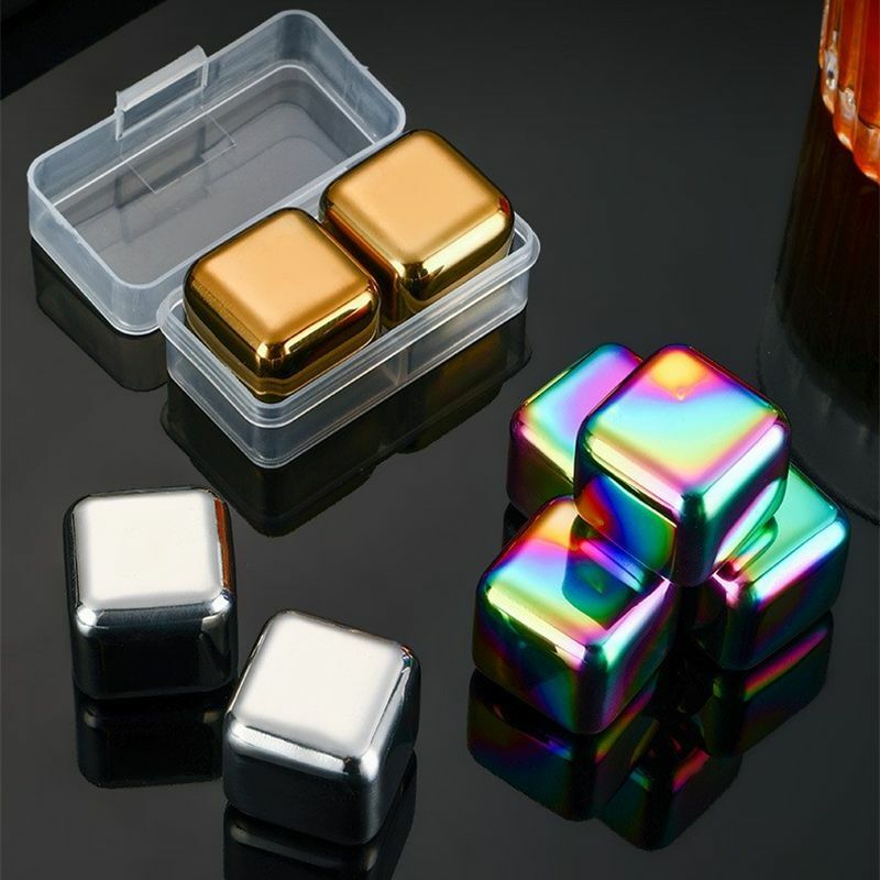 304 Stainless Steel Ice Stone,Metal Whiskey Stones, Beer Cooler,Wine Cooler,Chilling Stones,Whisky Cooler,Bar Accessories