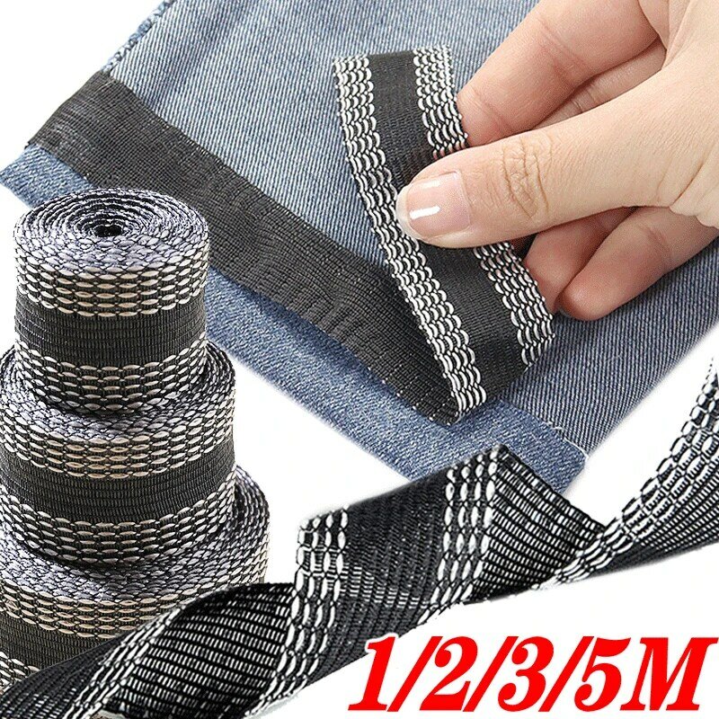 1/5M Self-Adhesive Pants Edge Shorten Paste Hemming Iron On Pants For Jeans Clothes Length Shorten Tape DIY Sewing Accessories