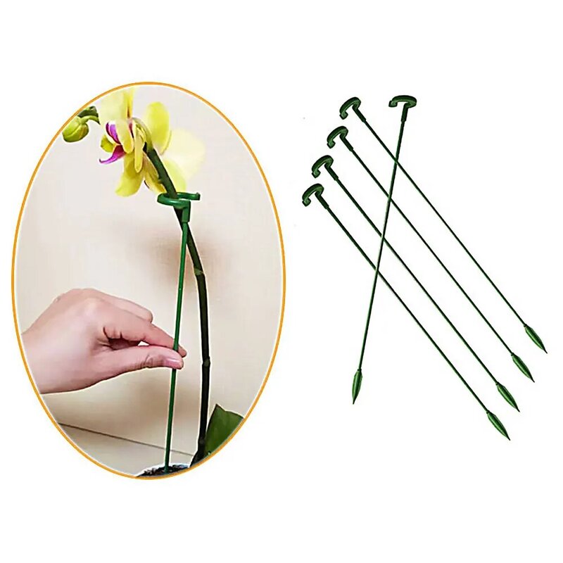 Planta de plástico suporta suporte de flor reutilizável proteção ferramenta de fixação suprimentos jardinagem para suporte vegetal