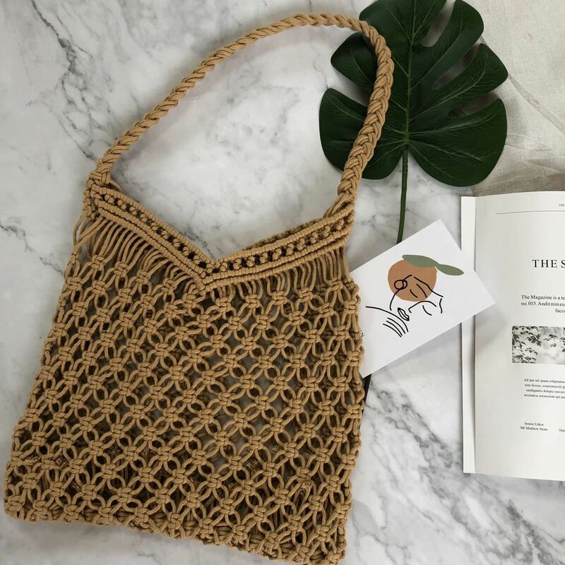 Nowe mody Hollow bawełniane torebki damskie letnia słomiana torba plażowa wysokiej jakości artystyczna kobieca torba na ramię designerska torebka na zakupy