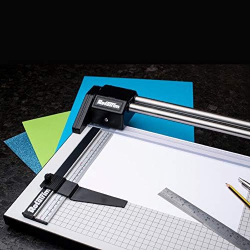 Rotatrim Pro pemotong kertas profesional, alat potong kertas profesional/Pemangkas putar presisi dengan pisau baja presisi 24 inci