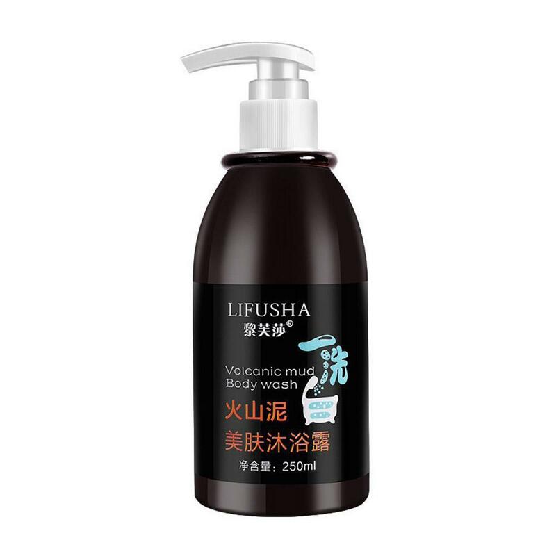 250ml Volcanic Mud Shower Gel Whitening Whole Body Skin Care Fast Body Whitening Wash Wash Shower Clean D1l0