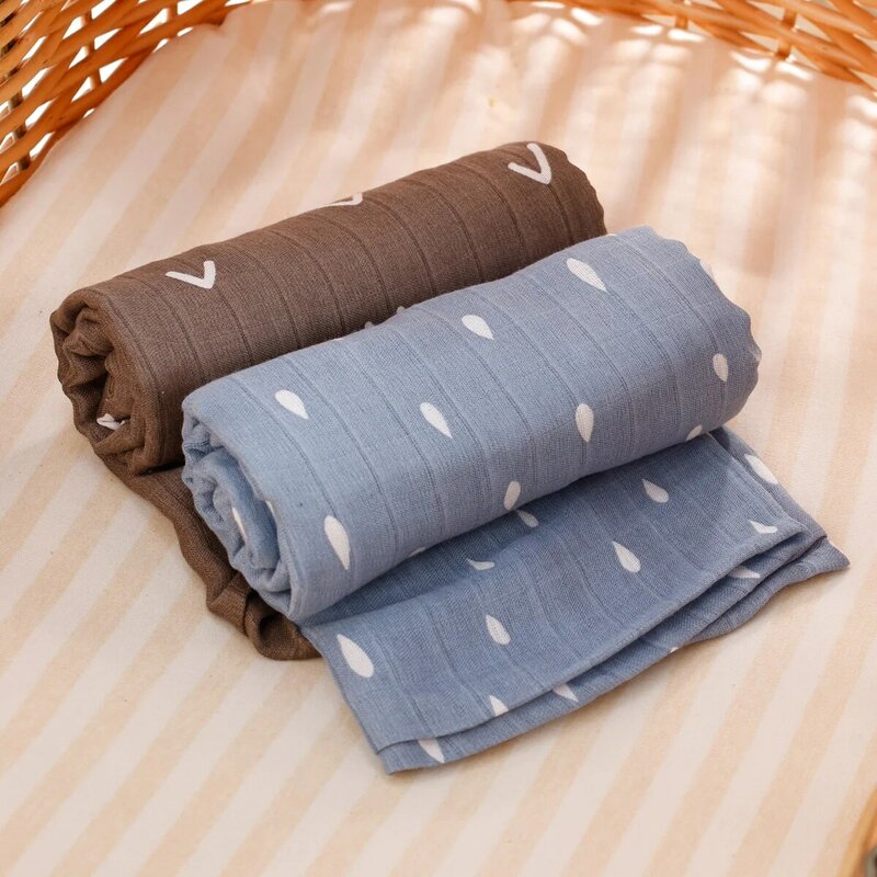 2 шт./комплект, детское Хлопковое одеяло из бамбука, 2024 х110 см