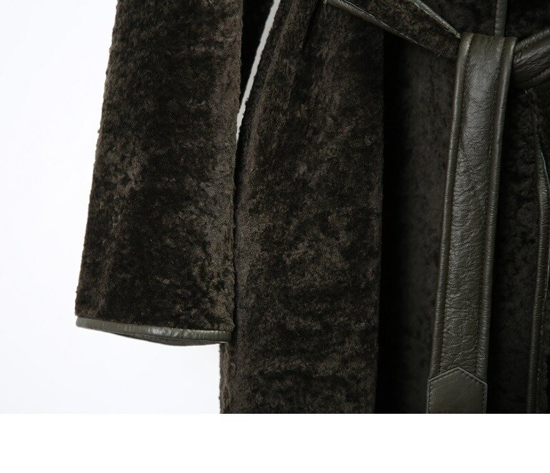 Chaqueta de piel de cordero Natural para Mujer, Abrigo de piel Real con capucha, abrigos de lujo de longitud media, chaquetas de invierno, 2024
