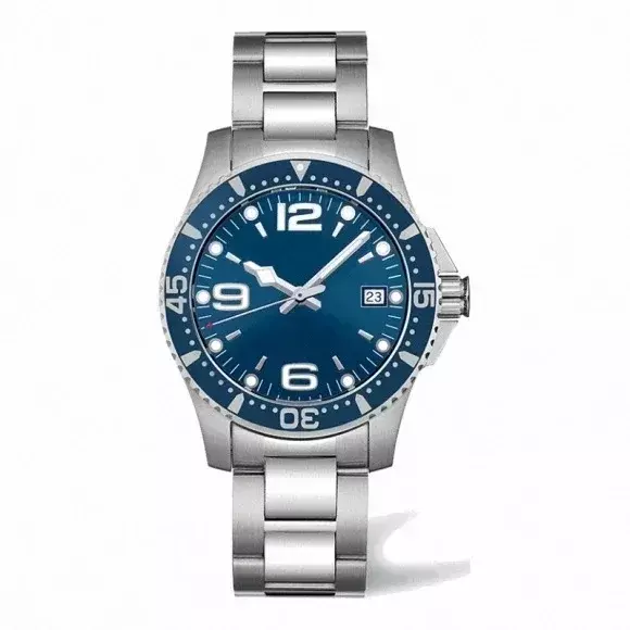 Luksusowy nowy zegarek męskie Concas nurkowanie automatyczne mechaniczny czarny niebieskie ceramiczne zegarki sportowe