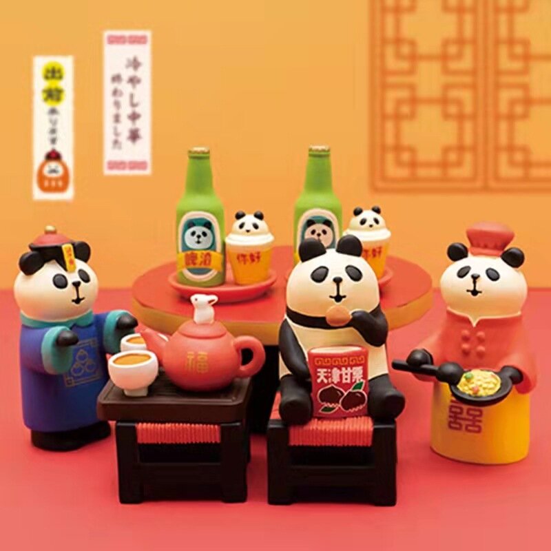 1 pz ristorante cinese scena decorazione Micro scena libreria decorazione da collezione casa Zakka Decor resina artigianato ornamenti giocattolo
