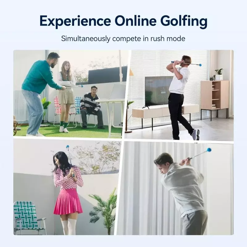 Phigolf home golf simulator-Swing trainer with motion sensor & 3D swing analysis, supports Android and iOS devices, compat