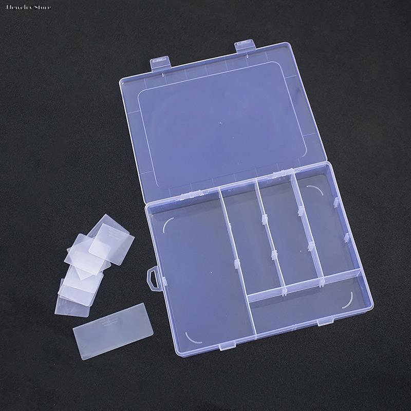 Caixa plástica transparente, 1pc, caixa de jóias, organizador de jóias, recipiente