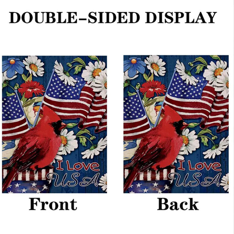 미국 별 스팽글 플래그 트럭 군용 부츠, 불꽃 놀이, 양면 인쇄 정원 깃발, 깃대 제외, 1 가지 다양한 색상