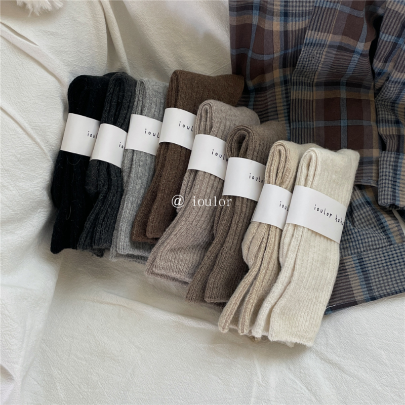 Wool Cashmere Thermal Long Sock for Women Homewear Sleeping Thicken Warm Crew Socks Women Socks Autumn Winter Calcetines Mujer
