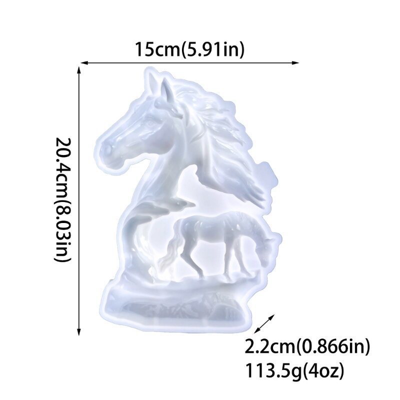 Holle paardensculpturen mal gemakkelijk te ontvormen siliconen mal paardenstandbeelden ornament maken mal voor doe-het-zelvers