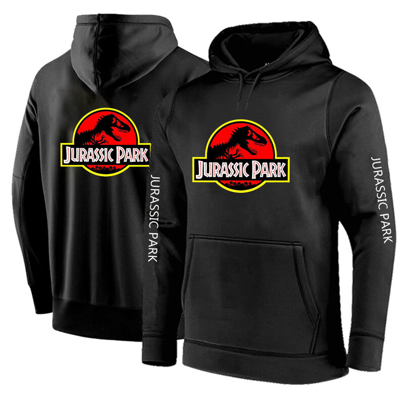 023 Jurassic Park Männer neue Herbst einfarbige Hoodies Streetwear Sweatshirts Kapuze Langarm modische Mäntel Pullover
