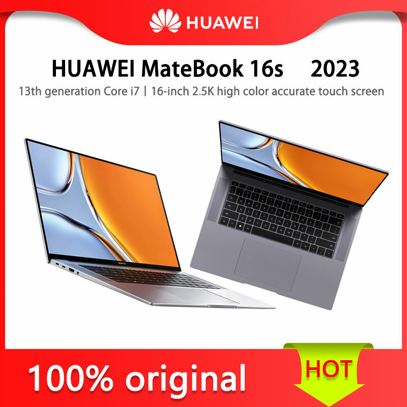 Huawei-matebook 16s 2023 polegadas tela sensível ao toque de alta cor, 8ª geração core i7, 16 polegadas, 2.5k
