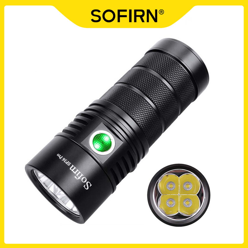 Фонарик Sofirn-SP36 Pro, 18650 лм, 4 * SST40, USB C,