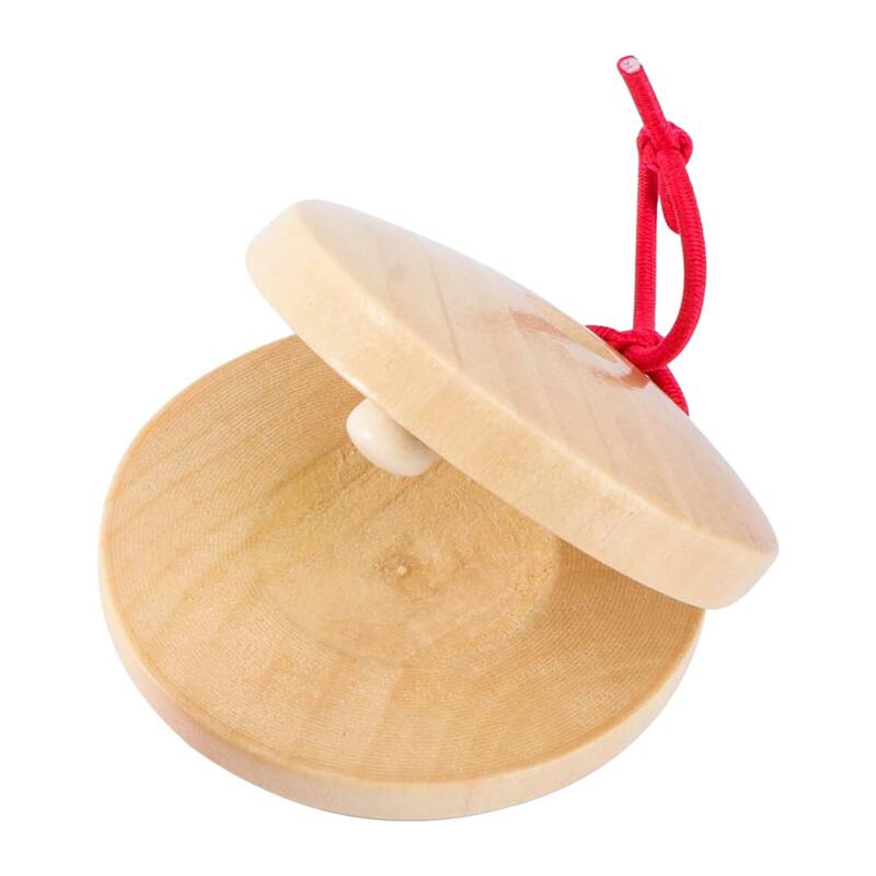 Wooden Finger Castanet Wooden Percussion Instrument for Holiday Kindergarten
