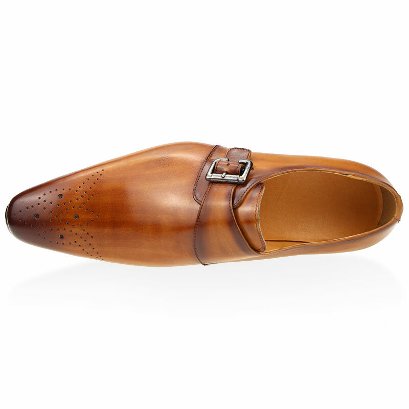 Penjualan Terbaik produk kasual sepatu kulit untuk gaya baru Zapatos Para disesuaikan biksu pria gesper tunggal