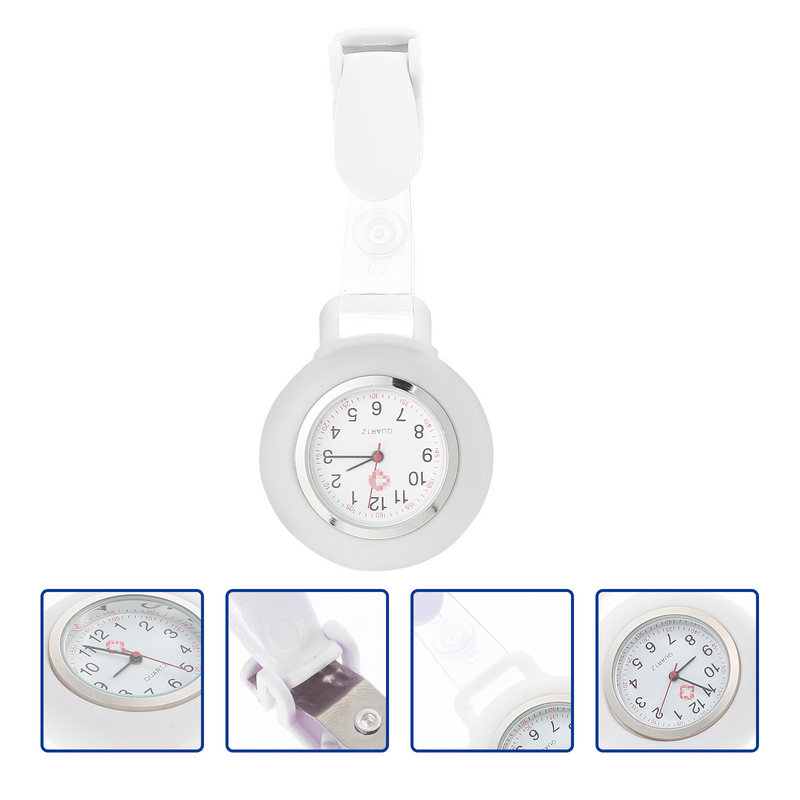 Profissional Multi-Function Clip Watch, relógio de bolso portátil, enfermeira, folhas bonitos, segundo