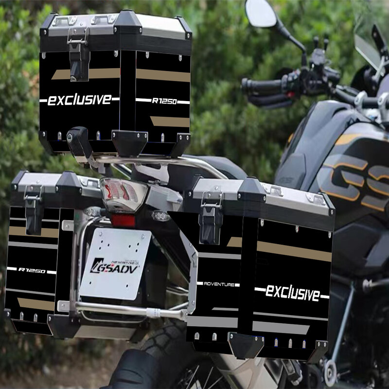 オートバイ用アルミニウムステッカーボックス,BMW用透明ステッカーボックス,40 gs,r1250gs,r1200gs,r1250 gs,アドベンチャー2014-2023