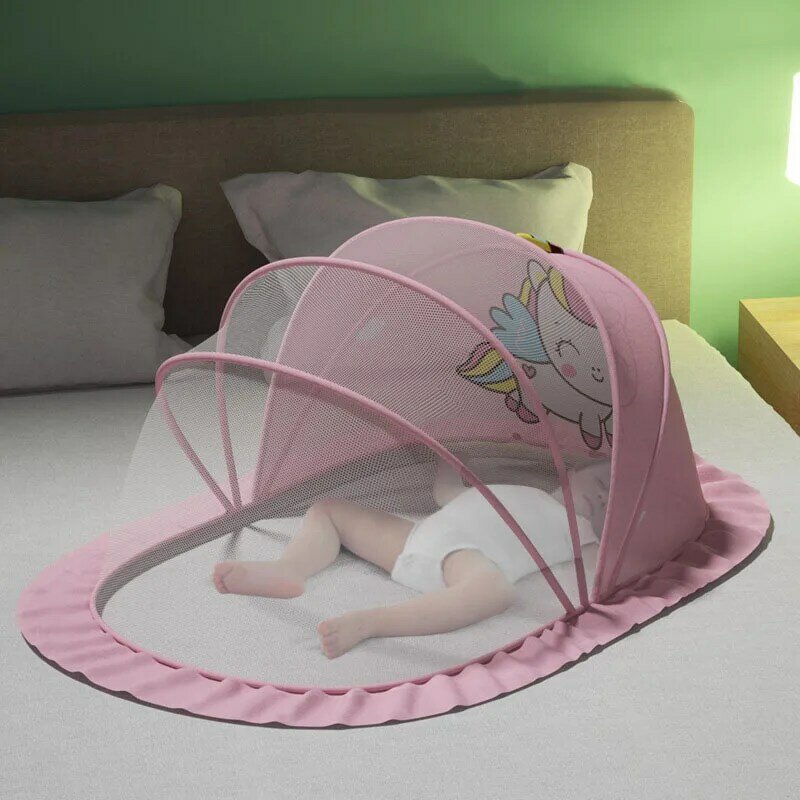 Dobrável berço mosquito net cama do bebê rede de viagem poliéster berço cama recém-nascido verão para crianças mosquito tenda