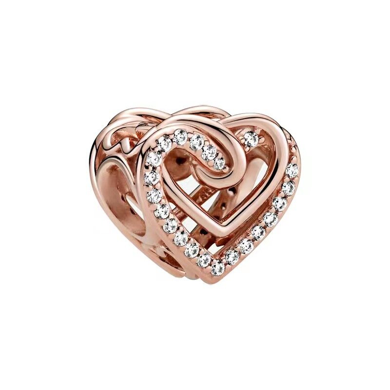 charm 925 Sterling Silver Original Love Unique Design beads female snake chain DIY Valentine's Day jewelry customization