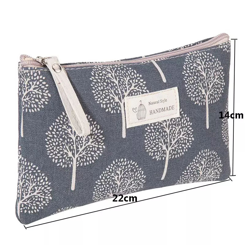 New Women Travel Cosmetic Bag Canvas Portable Zipper Makeup Bags Female Purses Pencil Case Toiletries Storage Wash Bag Hot
