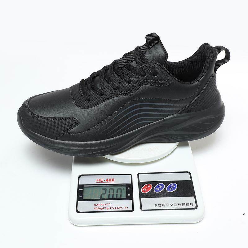 Zapatos informales de cuero para hombre, calzado deportivo transpirable, para tabla, trabajo fácil de usar, novedad de otoño y verano, 2023
