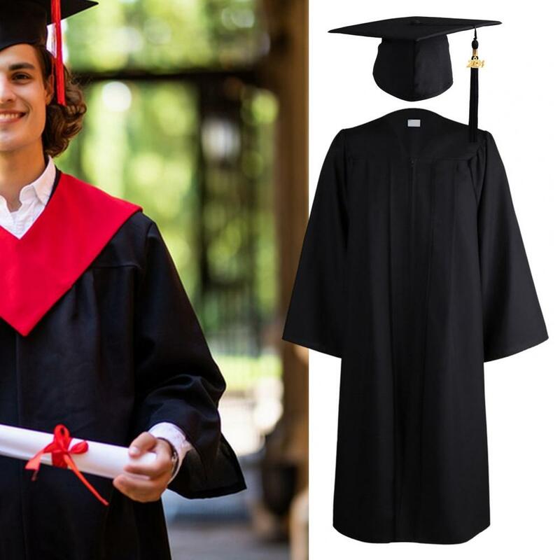 Graduação Uniforme com Zipper Encerramento, Graduação Vestido, Academic Robe Dress, 1 Set