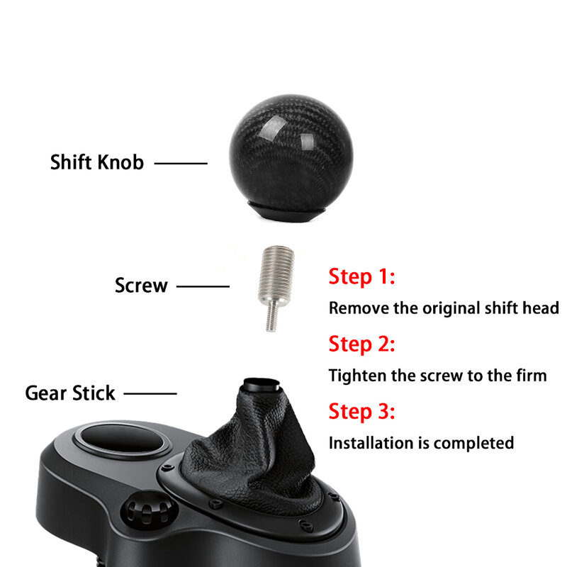Alumínio Gear Shifter Adapter para Logitech, M12x1.25, Gear Shift Head Adapter, Acessórios Modificação, G25, G27, G29, G920, SFN171