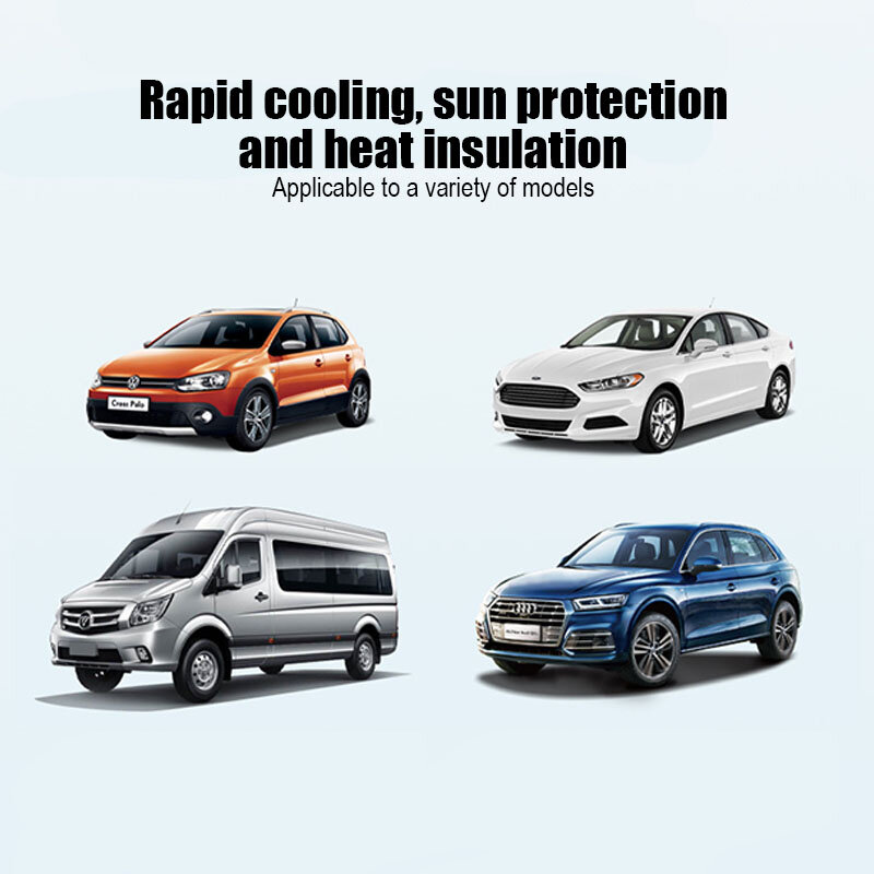 Car Thickened Double-Sided Aluminum Foil Sunshade Effectively Block Heat 130*70Cm 140*70Cm 145*70Cm Suction Cup Car Universal