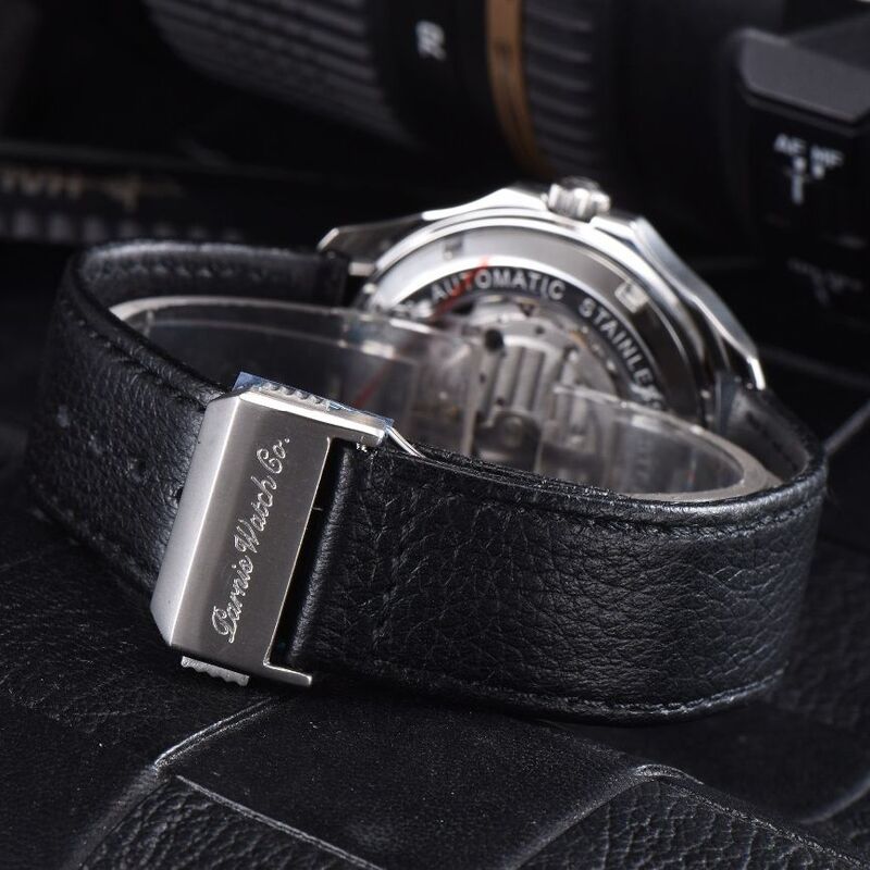 Men's Minimalist Sapphire Crystal Automatic Watch, Relógios mecânicos esportivos, Fashion Gift, 40mm, Miyota