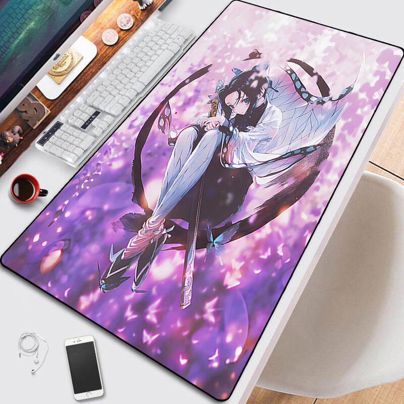 Demon Slayer Mousepad Anime Cool HD Printing Gaming Accessories Computer Lock Edge Keyboard Mat PC Desk Pad Large Mouse Pad