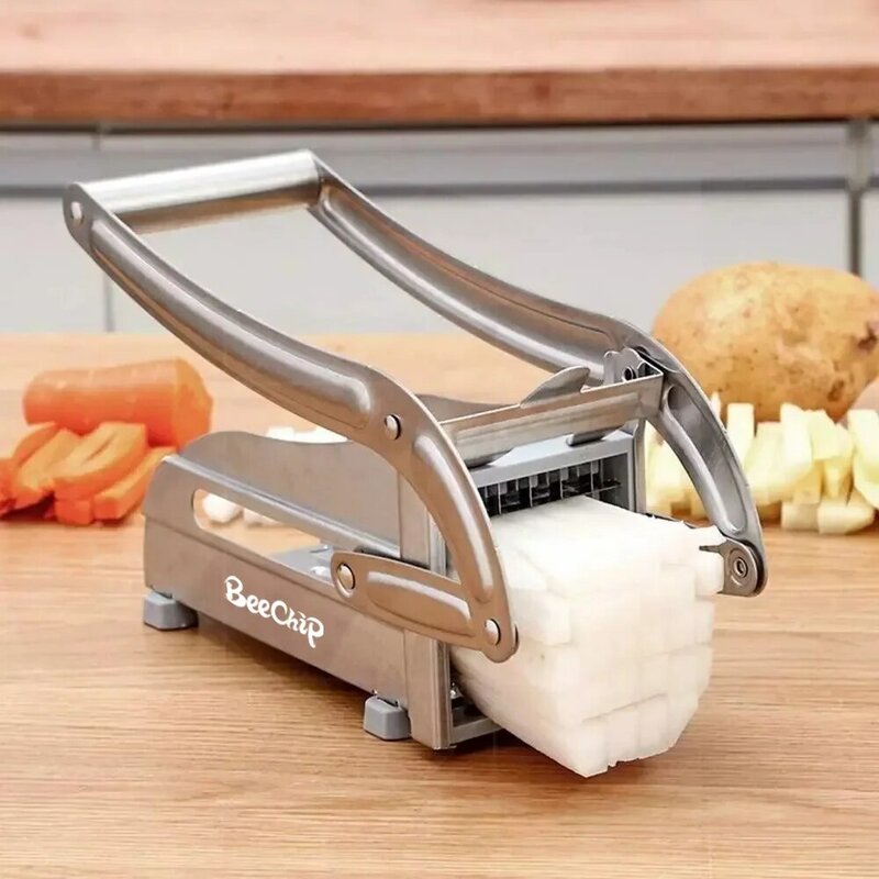 Tagliatrice di patate multifunzione in acciaio inox taglio manuale tagliaverdure strumento taglio di patate cetriolo frutta e verdura