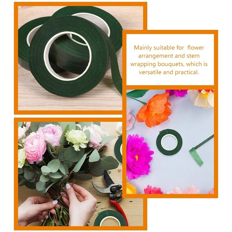 5 rotoli di nastro verde nastro verde fiorista progetti artigianali nastri accessori per l'avvolgimento
