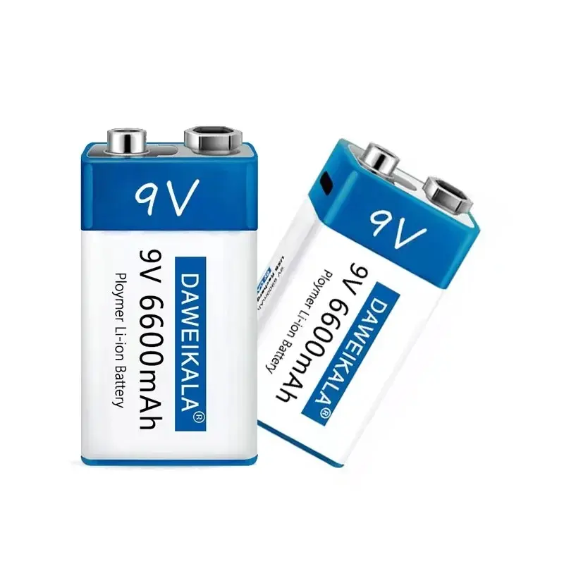 Baterai Li-Ion isi ulang USB 2023 mAh baterai 9V baru 6600 cocok untuk mainan kamera Multimeter kendali jarak jauh mikrofon KTV