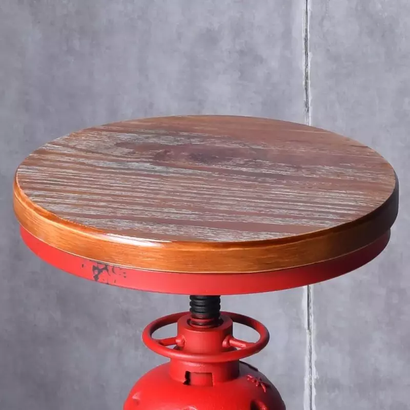 Американский античный промышленный круглый стул для кофе с регулируемой высотой, античный красный, Бесплатная доставка