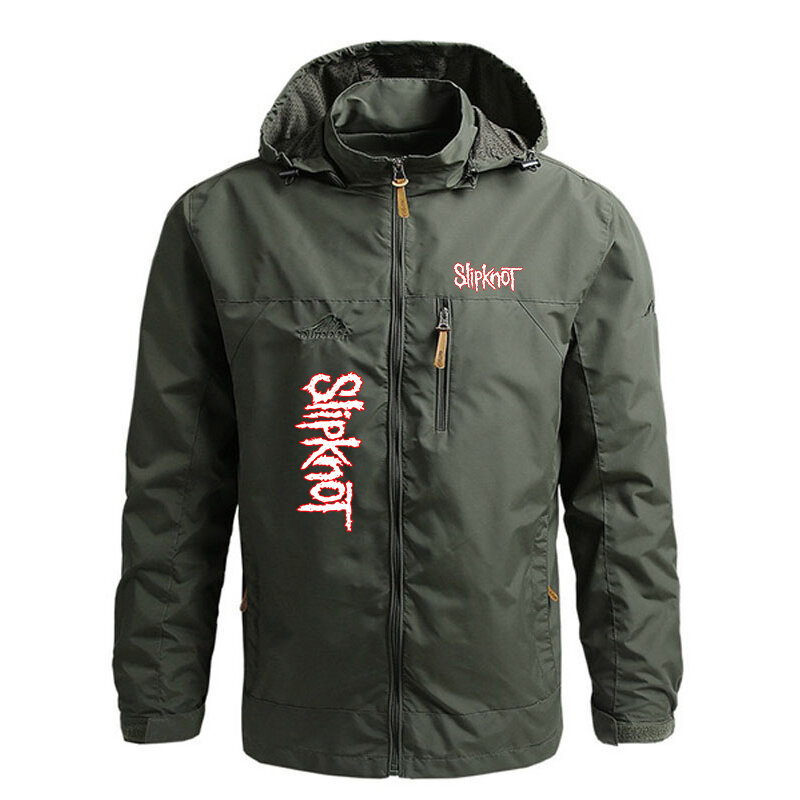 New Fashion Print Men's Waterproof Jacket Hooded Overcoat Men's Outdoor Rock Climbing Windbreaker Windproof Autumn Winter Jacket